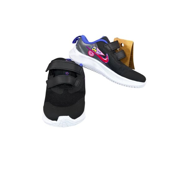 Nike Star Runner 3 SE (TDV) Kids Shoes Black/Very Berry-Lapis Size 10C - Picture 1 of 10